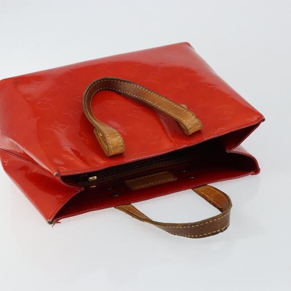 LOUIS VUITTON Monogram Vernis Reade PM Hand Bag Red Rouge M91088 - Picture 6 of 13